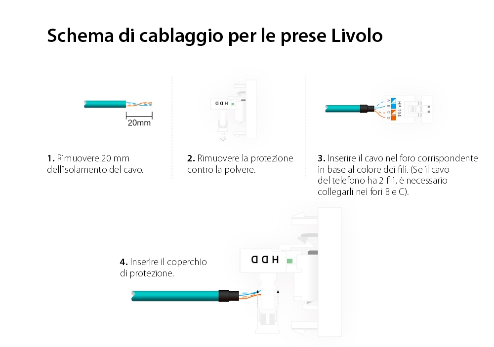 Presa telefonica Livolo