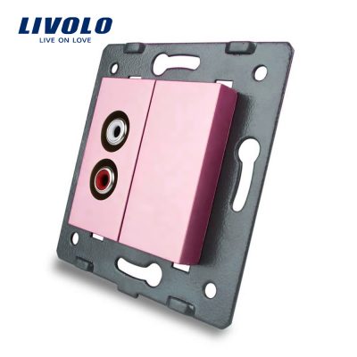 Presa audio Livolo colore rosa