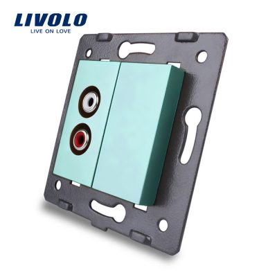 Presa audio Livolo colore verde