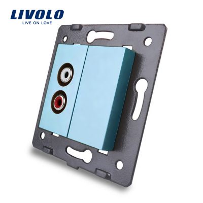 Presa audio Livolo colore blu
