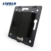 Presa telefonica Livolo colore nero