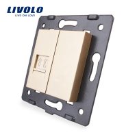 Presa telefonica Livolo colore dorato