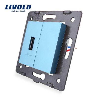Presa USB Livolo colore blu