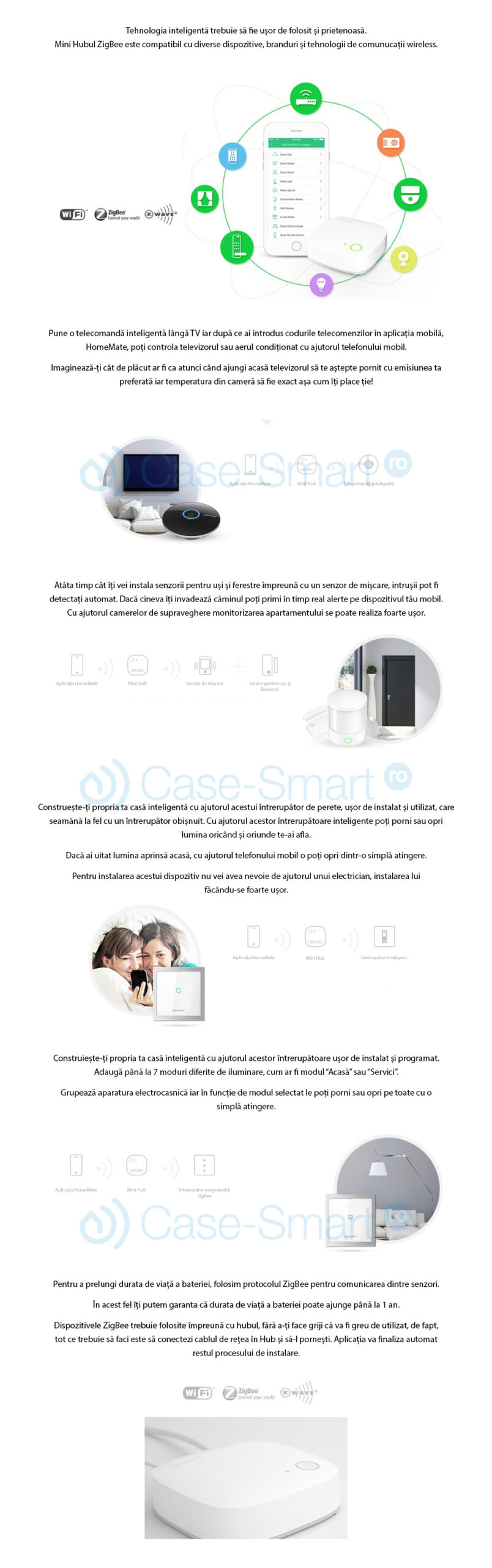 Unità di controllo Orvibo WiFi Mini Hub con protocollo ZigBee VS20ZW