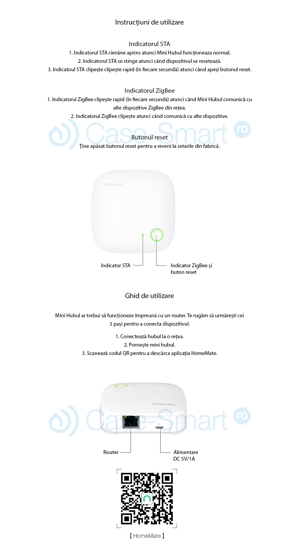 Unità di controllo Orvibo WiFi Mini Hub con protocollo ZigBee VS20ZW