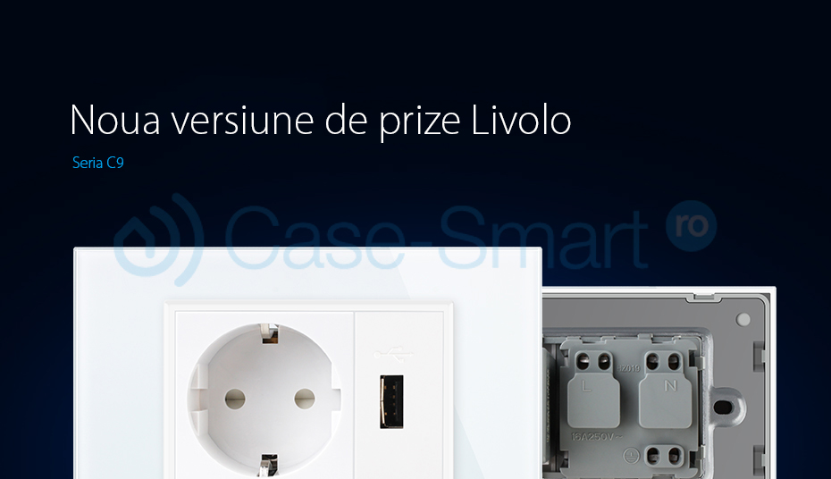 Presa Schuko con USB Livolo Standard italiano
