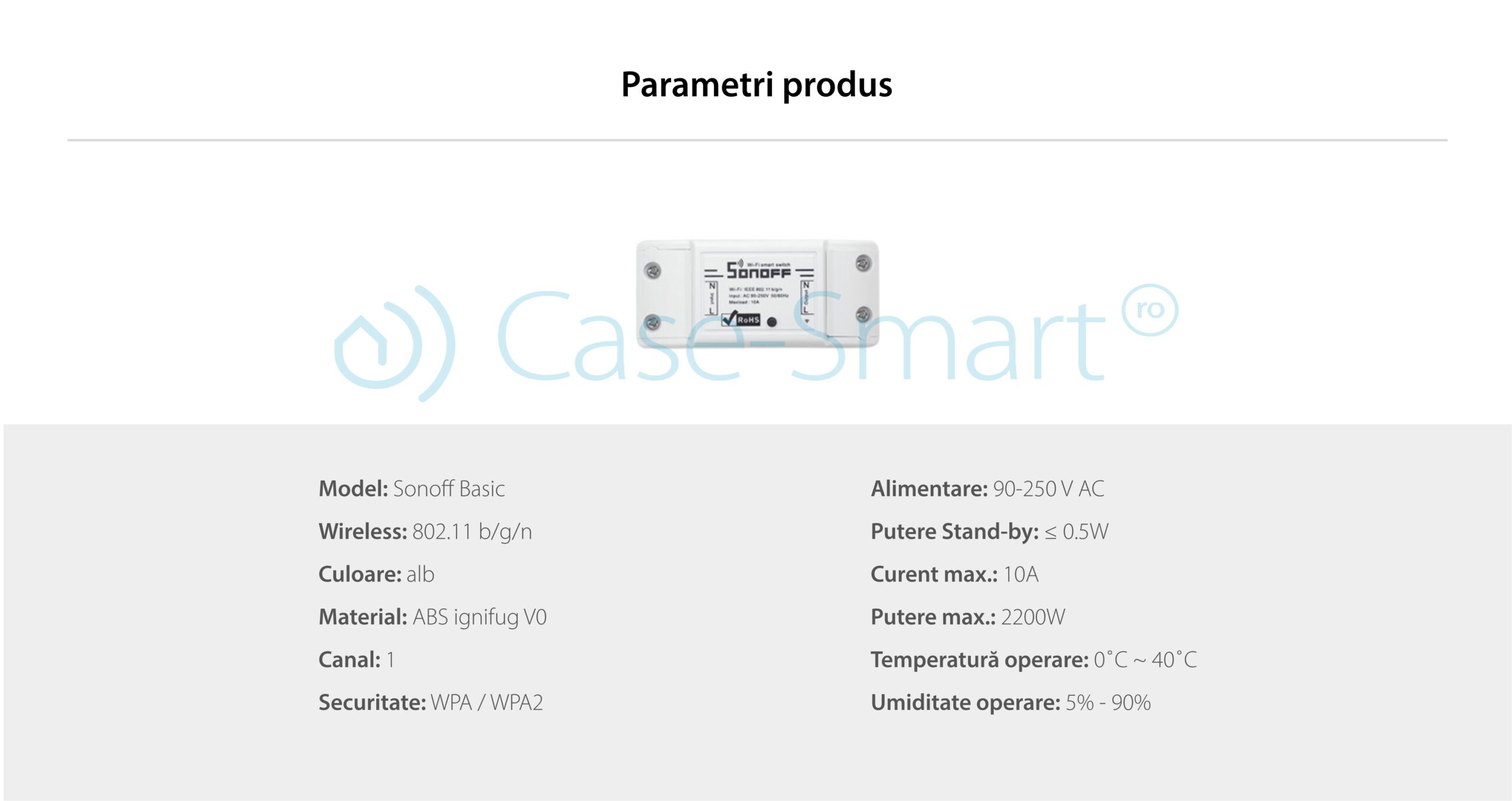 Relè wireless Sonoff Basic R2