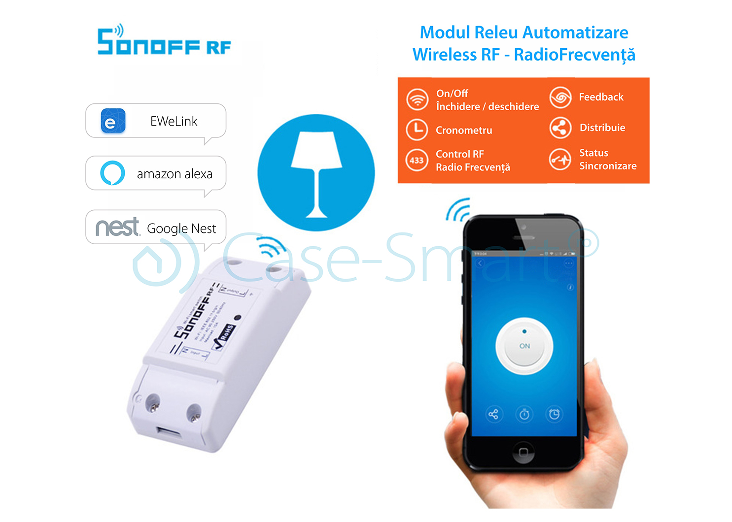 Relè di controllo Wi-Fi e radiofrequenza 433 MHz Sonoff RF