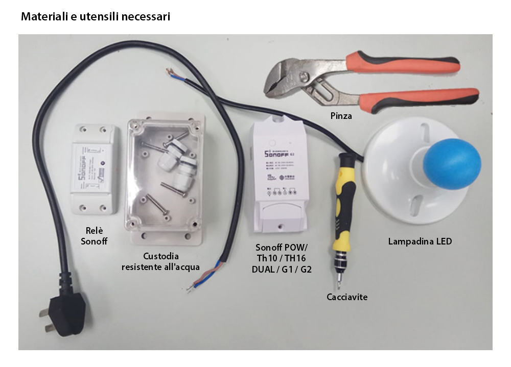 Custodia resistente all’acqua per il relè Sonoff IP66