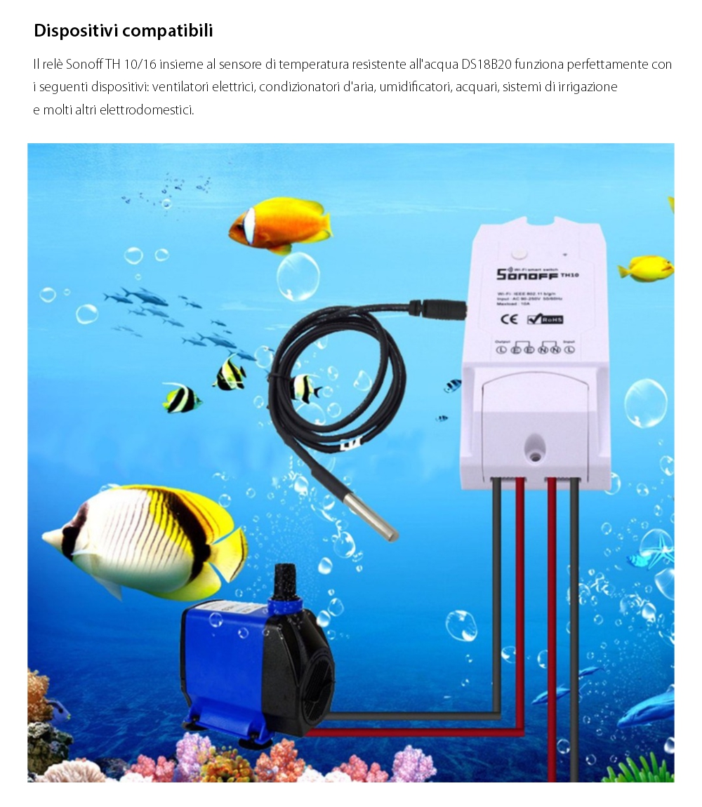 Sensore di temperatura resistente all’acqua Sonoff