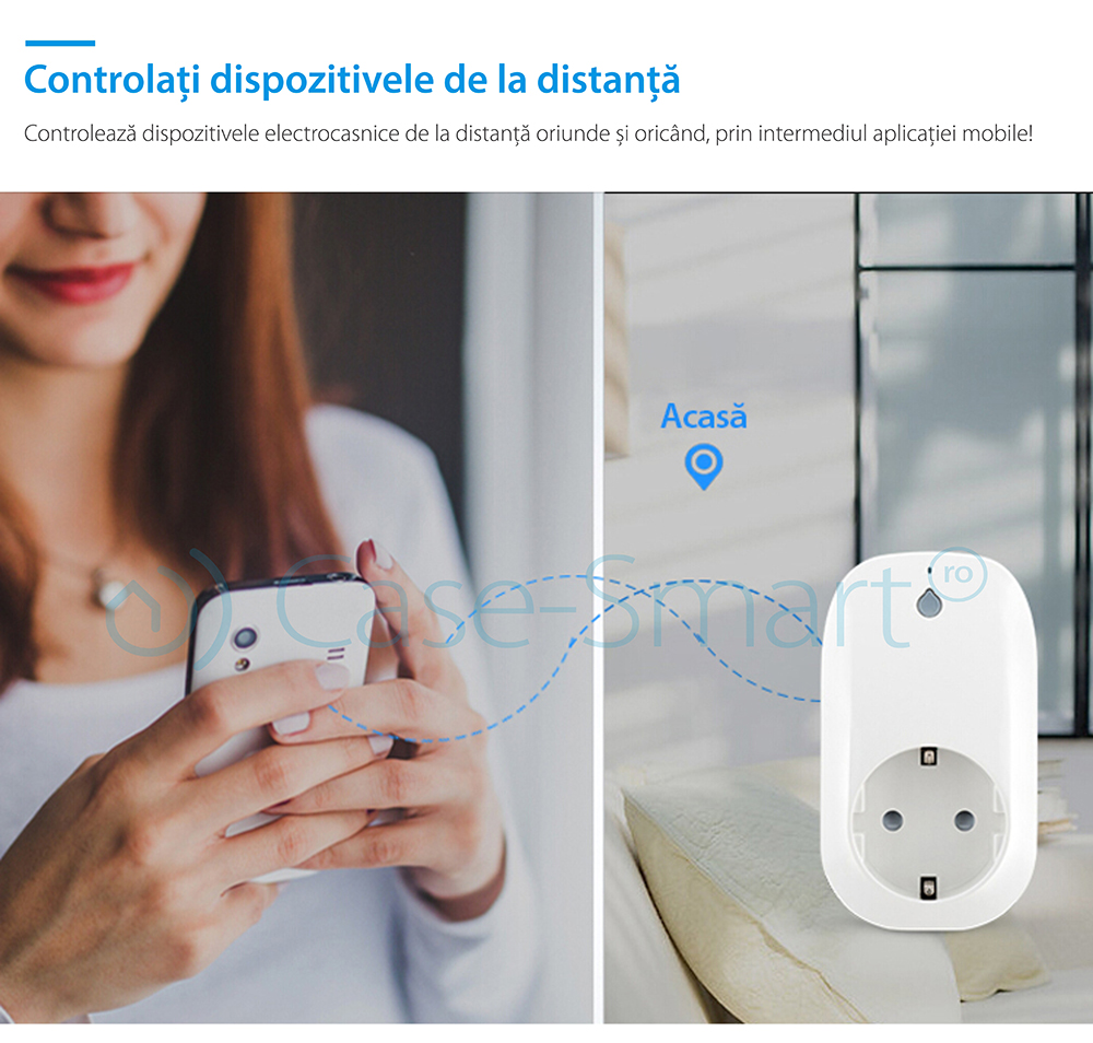 Presa intelligente RedSun RS-SC71, monitoraggio energia, compatibile con Alexa, controllo tramite smartphone