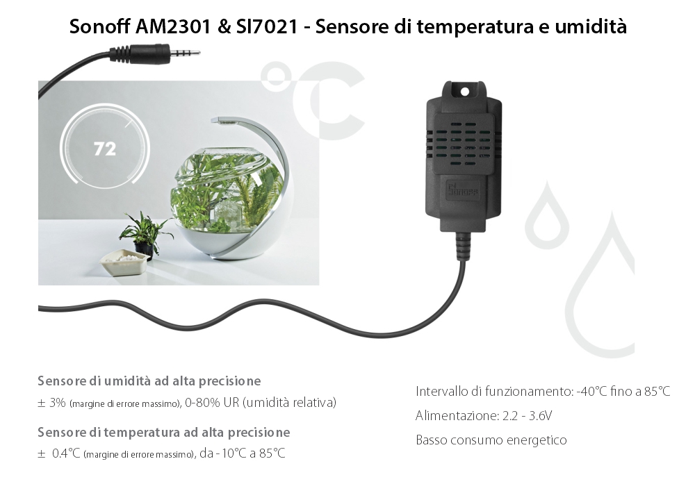 Sensore di temperatura e umidità Sonoff SI7021