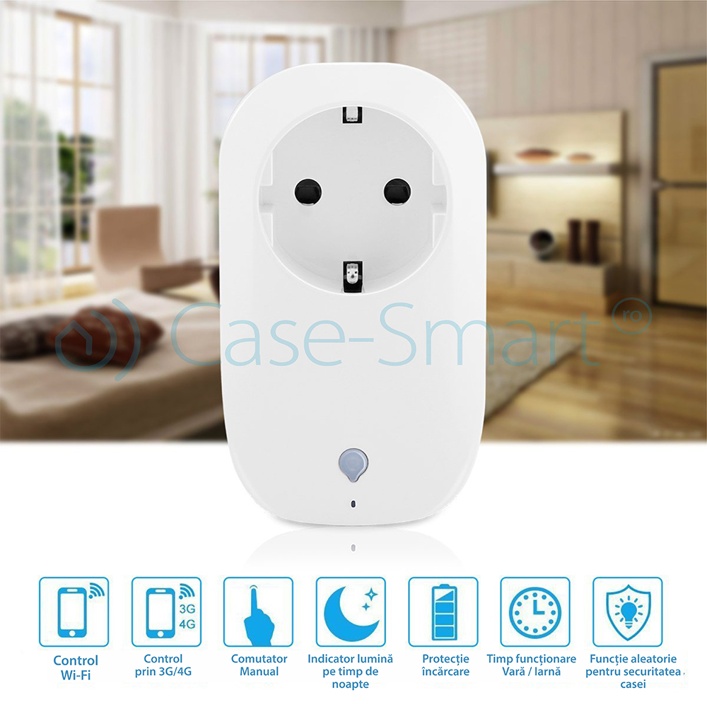 Presa intelligente RedSun RS-SC71, monitoraggio energia, compatibile con Alexa, controllo tramite smartphone