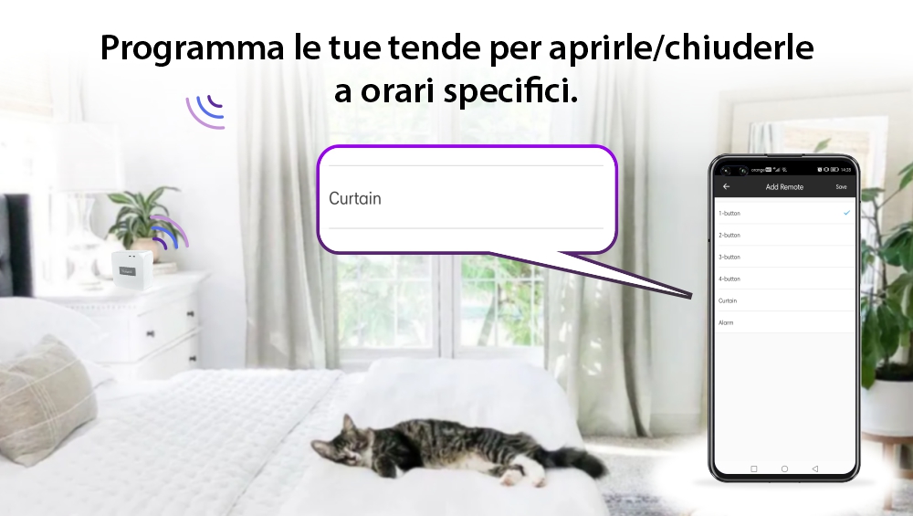 Hub intelligente Sonoff Bridge RF R2, Controllo tramite app, 433 MHz