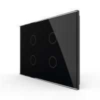 Interruttore quadruplo con touch in vetro Livolo – standard italiano colore nero