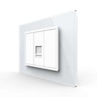 Presa internet Livolo con cornice in vetro – standard italiano