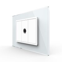 Presa TV Semplice Livolo con Cornice in Vetro – Nuova Serie, Standard italiano