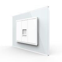 Presa Telefonica LIVOLO con Cornice in Vetro, Standard Italiano