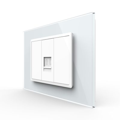 Presa Telefonica LIVOLO con Cornice in Vetro, Standard Italiano