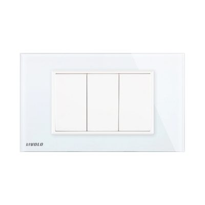 Presa falsa – vuota Livolo con cornice in vetro – standard italiano