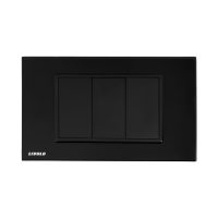 Presa falsa – vuota Livolo con cornice in vetro – standard italiano colore nero