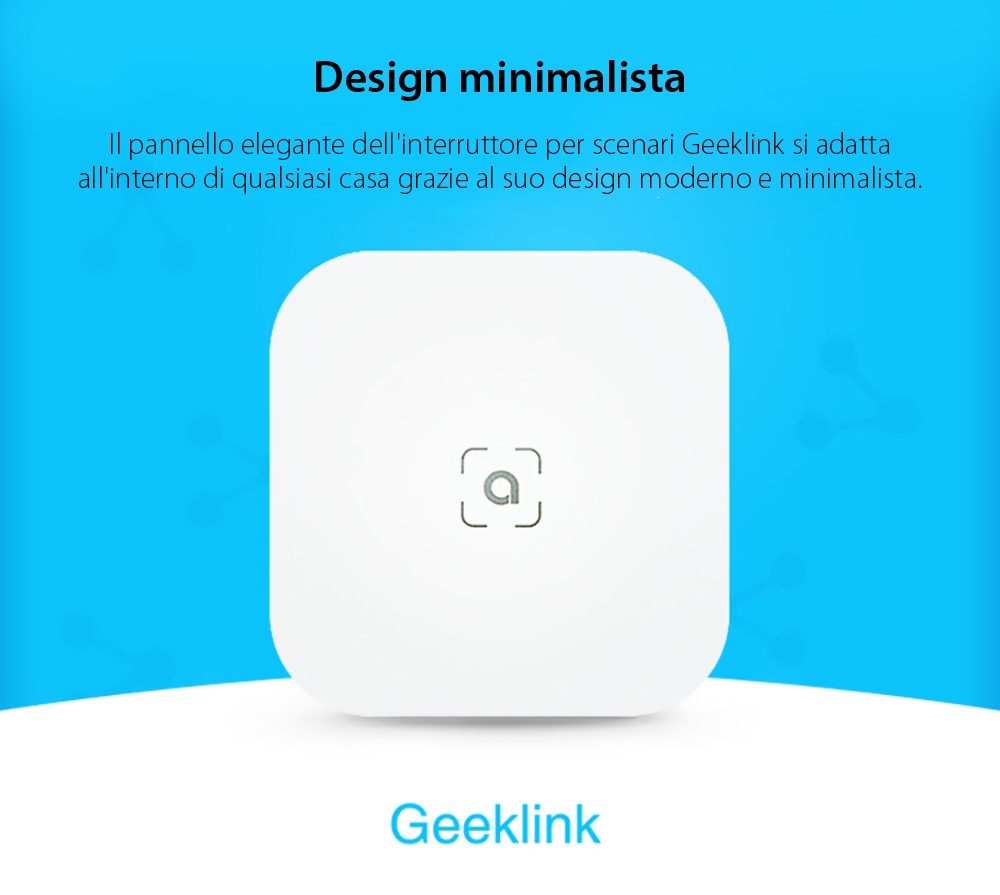 Telecomando intelligente touch con 4 pulsanti, apprendimento scene Geeklink