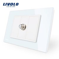 Presa TV satellitare Livolo con cornice in vetro – standard italiano
