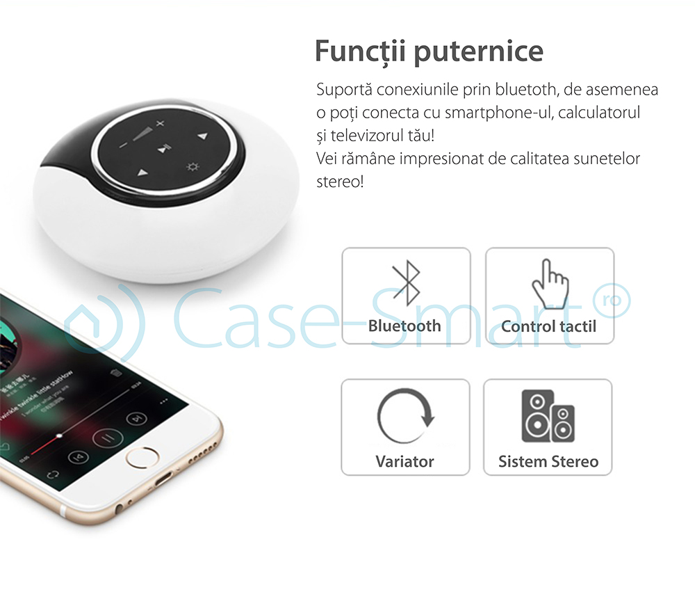 Cassa portatile Red Sun Moon Bay con lampada LED, Bluetooth 4.0, RS-WBSL-07