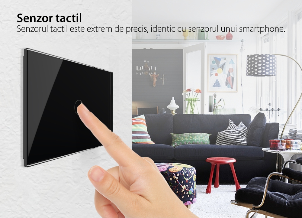 Interruttore deviatore / invertitore wireless con touch in vetro Livolo – standard italiano
