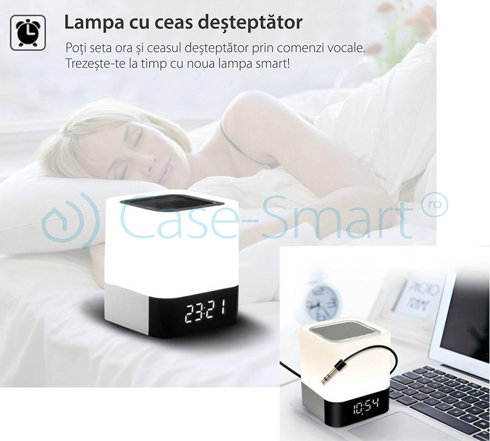 Cassa portatile e lampada Red Sun DY-28 con touch, sveglia e Bluetooth