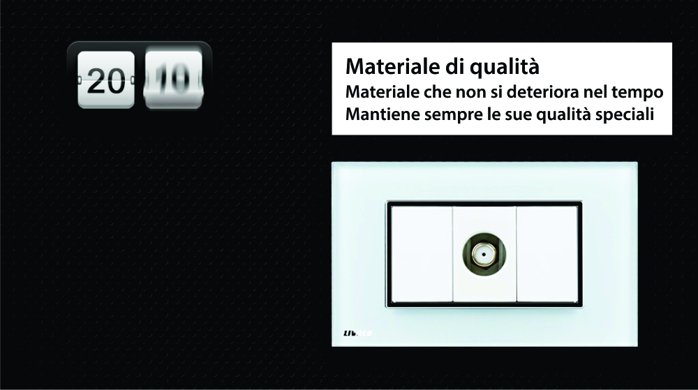 Presa TV satellitare Livolo con cornice in vetro – standard italiano