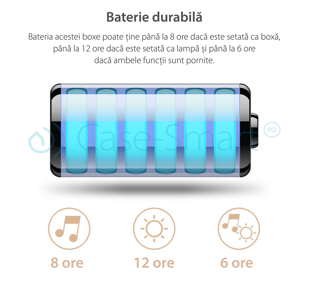 Cassa portatile Red Sun Moon Bay con lampada LED, Bluetooth 4.0, RS-WBSL-07