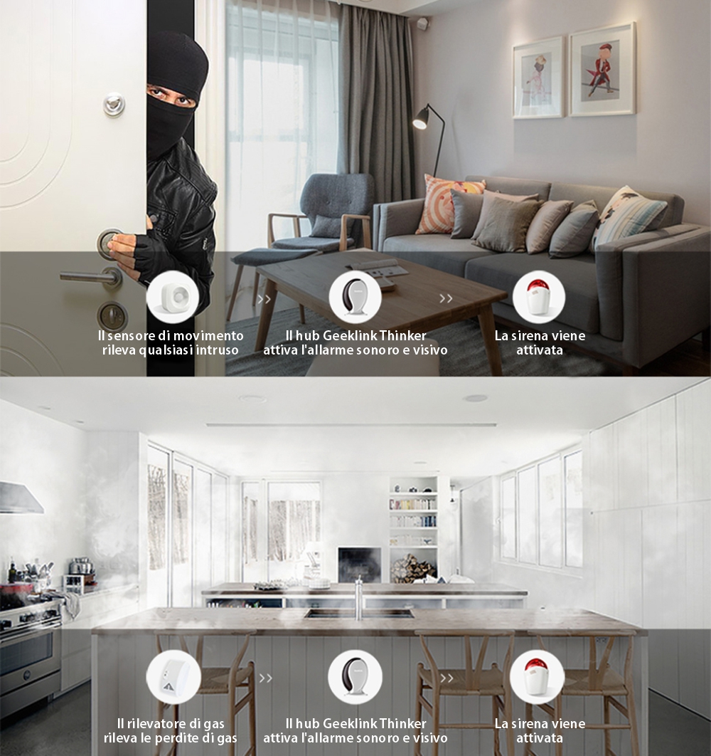 Sirena intelligente wireless Geeklink
