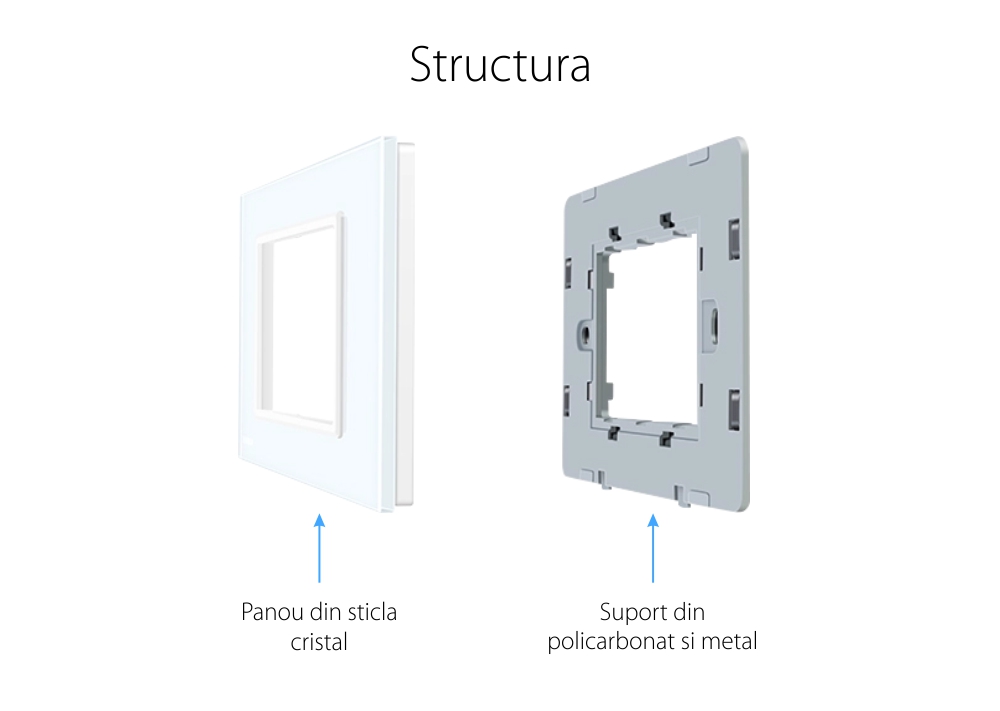 Presa falsa – vuota Livolo con cornice in vetro – standard italiano
