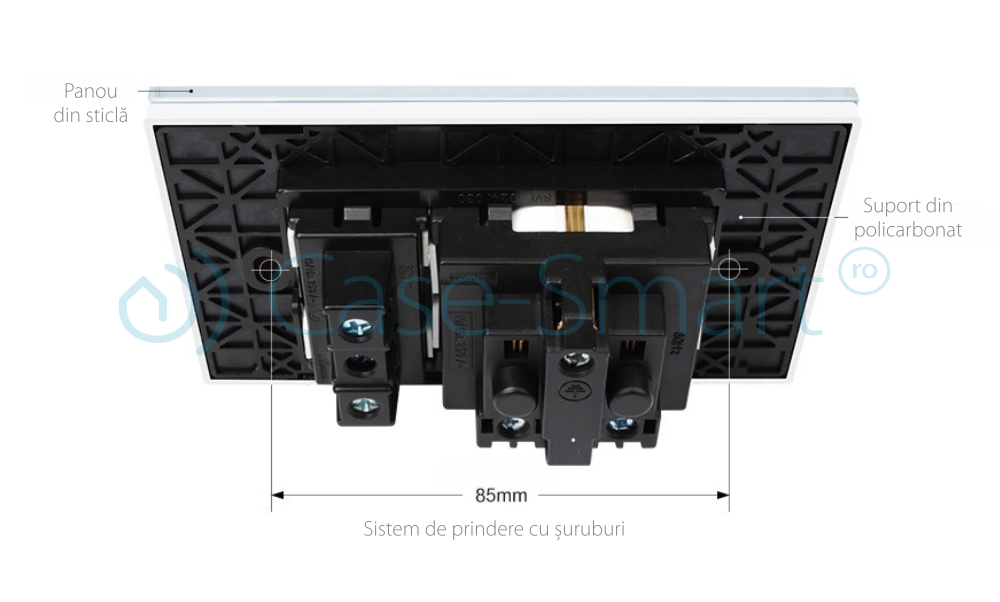 Presa doppia Livolo con cornice in vetro 3M – standard italiano