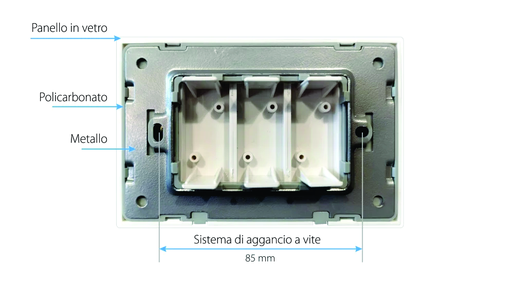 Presa falsa – vuota Livolo con cornice in vetro – standard italiano