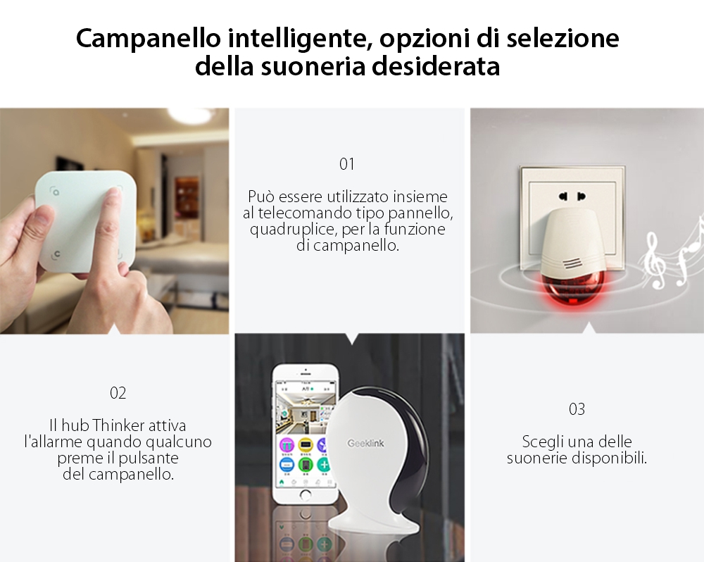 Sirena intelligente wireless Geeklink