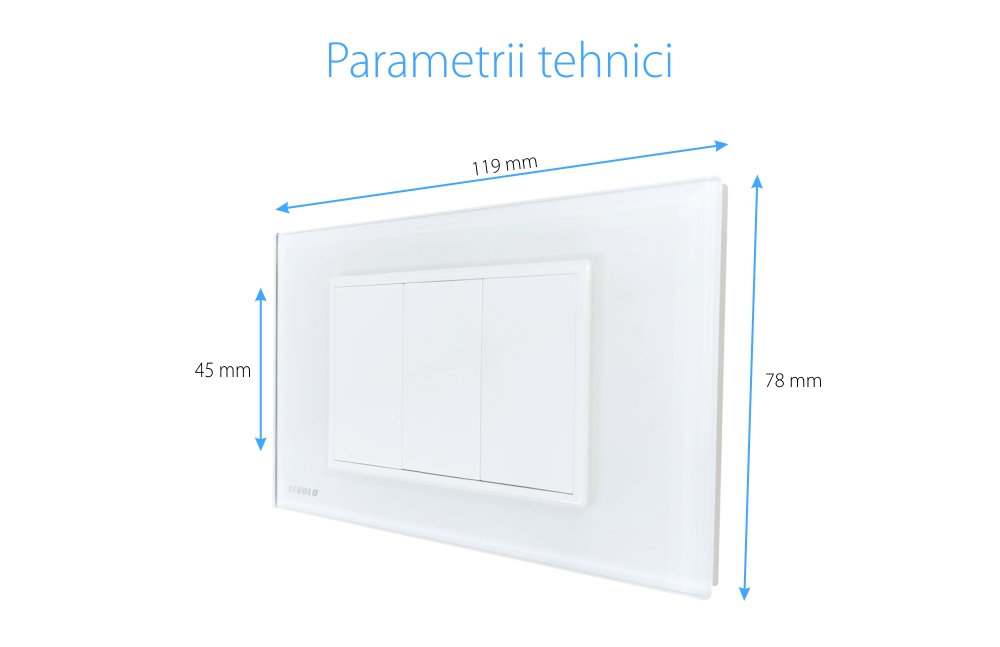 Presa falsa – vuota Livolo con cornice in vetro – standard italiano