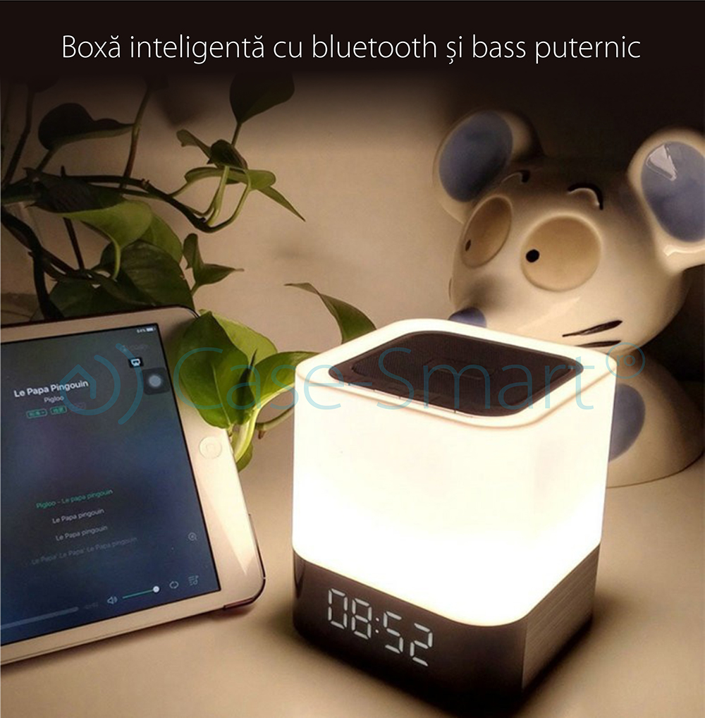 Cassa portatile e lampada Red Sun DY-28 con touch, sveglia e Bluetooth
