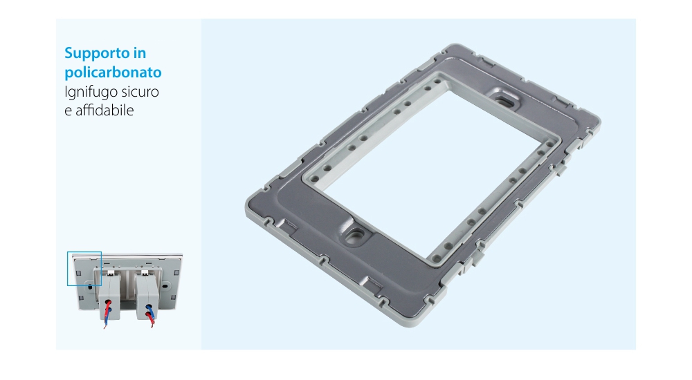 Doppia presa USB Livolo con cornice in vetro – standard italiano