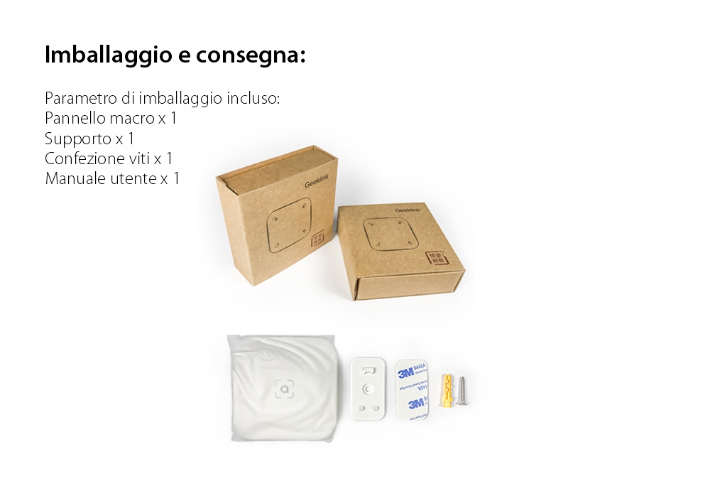 Telecomando intelligente touch con 4 pulsanti, apprendimento scene Geeklink