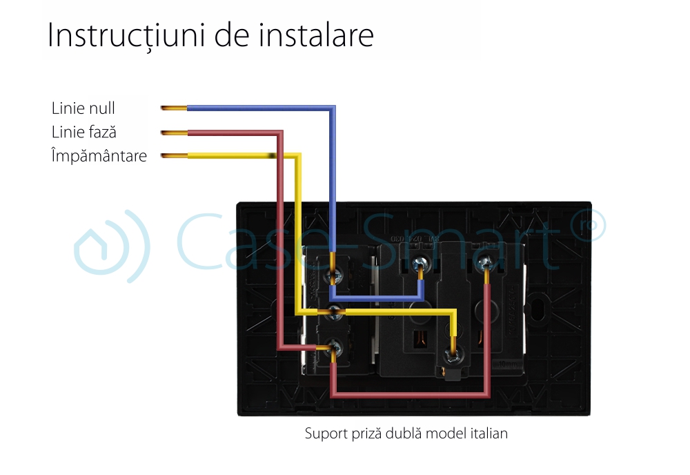 Presa doppia Livolo con cornice in vetro 3M – standard italiano