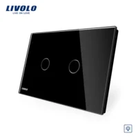 Interruttore Doppio con Dimmer Touch Livolo in Vetro – Standard Italiano