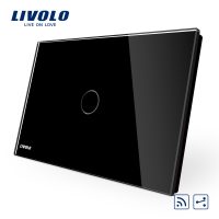 Interruttore deviatore / invertitore wireless con touch in vetro Livolo – standard italiano colore nero