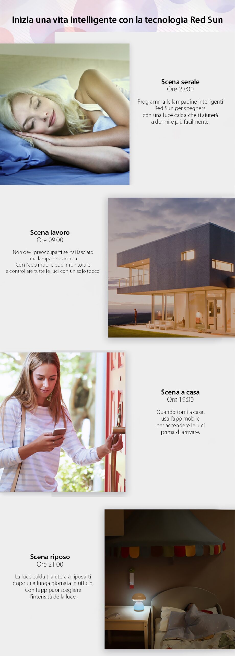 Lampadina LED Wi-Fi ovale RGB Red Sun, controllo tramite app mobile Red Sun RS-P110-5W