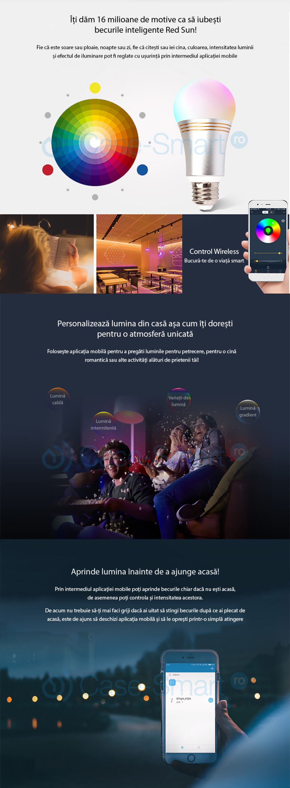 Lampadina LED Wi-Fi ovale RGB Red Sun, controllo tramite app mobile Red Sun RS-P110-5W
