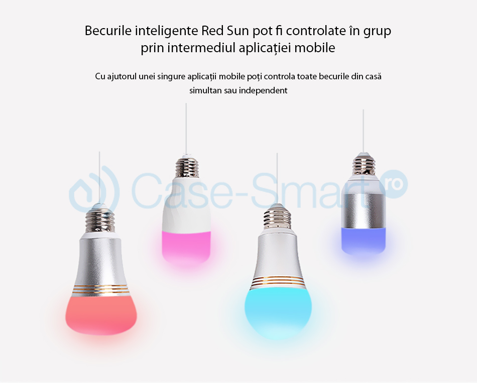 Lampadina LED Wi-Fi ovale RGB Red Sun, controllo tramite app mobile Red Sun RS-P110-5W