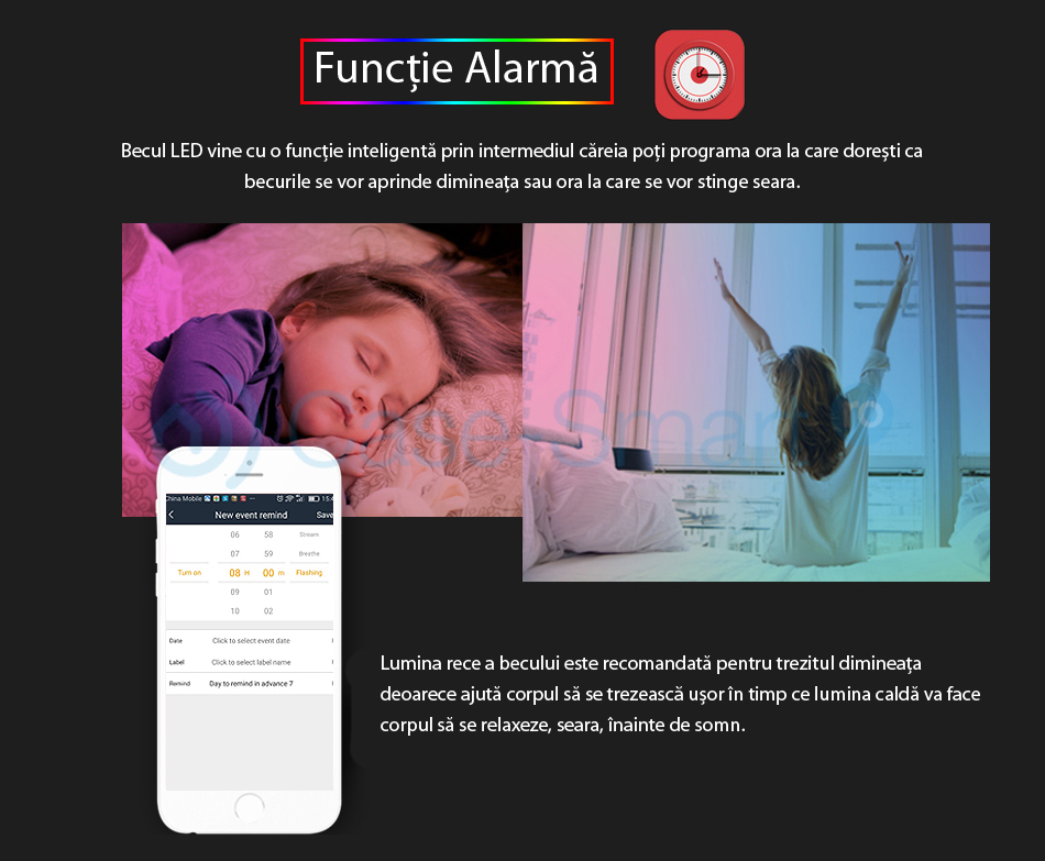 Lampadina LED RGB wireless Red Sun, controllo tramite app mobile Red Sun RS-P0105-5W