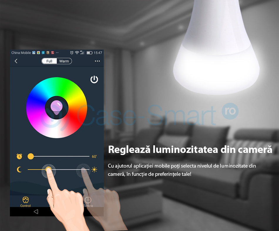 Lampadina LED RGB wireless Red Sun, controllo tramite app mobile Red Sun RS-P0105-5W