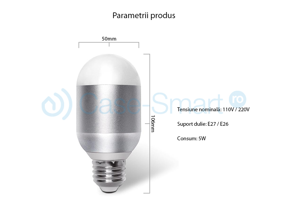 Lampadina LED Wi-Fi ovale RGB Red Sun, controllo tramite app mobile Red Sun RS-P110-5W